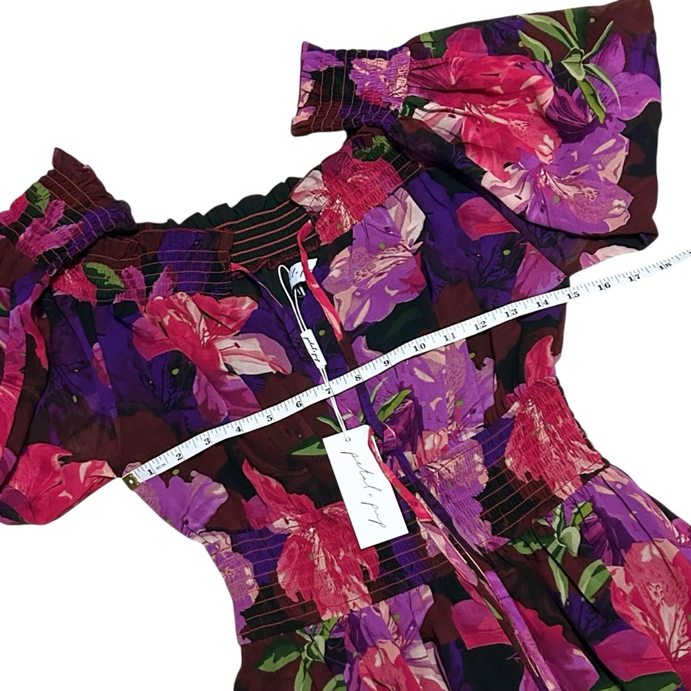 PETAL & PUP NWT Luanne Floral Off the Shoulder Long Sleeve Maxi Dress - Picture 11 of 15